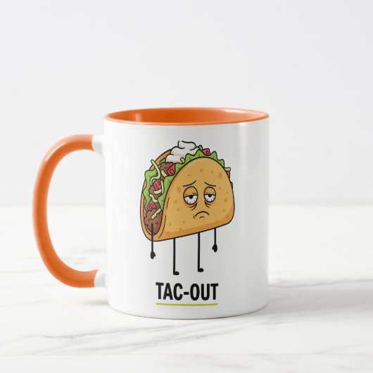 Mug Tac-Out Humeur – Blague de Taco Épuisé Drôle (Gauche)