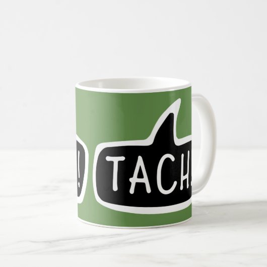 Mug TACH ! Salutation allemande, Hello Speech Bubble (Devant droit)
