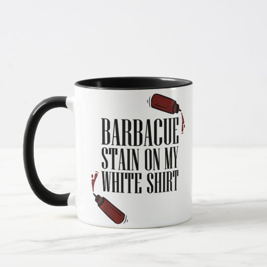 Mug Tache de BBQ sur mon Blanc  (Gauche)