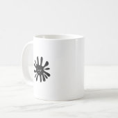 Mug Tache de peinture noire en colère (Devant gauche)