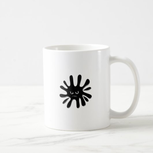 Mug Tache de peinture noire en colère (Droite)