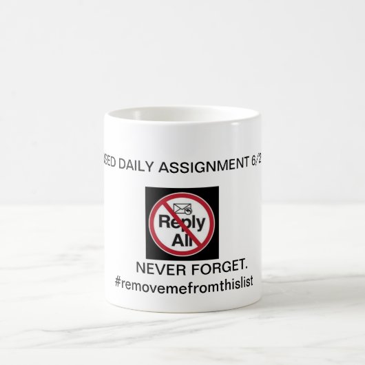 MUG TÂCHE QUOTIDIENNE RÉVISÉE 2018 (Centre)