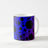 Mug Taches de bulle spatiale - Bleu/Violet (Devant droit)
