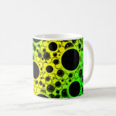 Mug Taches de bulle spatiale - Jaune/Vert (Devant droit)