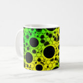 Mug Taches de bulle spatiale - Jaune/Vert (Devant gauche)