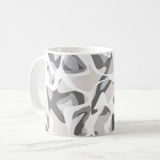 Mug Taches Gris Clair Motif tacheté abstrait (Devant gauche)