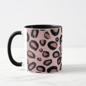 Mug Taches imprimées guépard léopard peintes en rose e (Gauche)