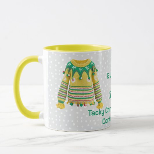 Mug Tacky Christmas Sweater RUNNER UP Contest Winner (Gauche)