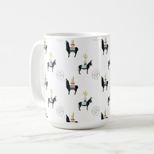 Mug Taco à propos d'amour (Devant gauche)