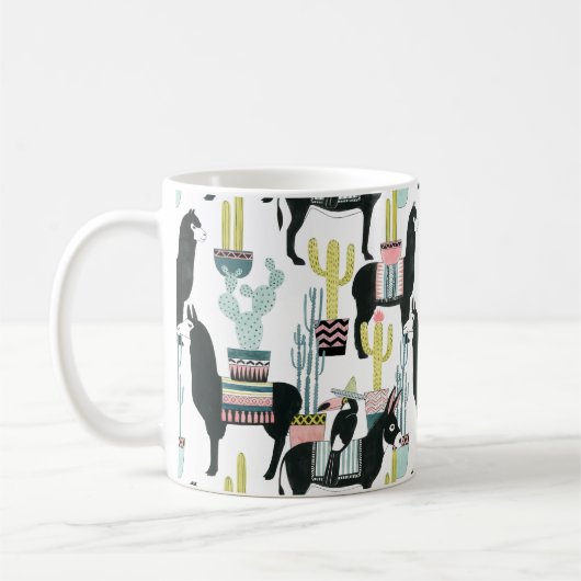 Mug Taco à propos d'amour | Motif Llama & Donkey (Gauche)
