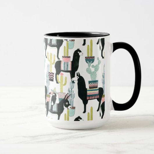 Mug Taco à propos d'amour | Motif Llama & Donkey (Droite)