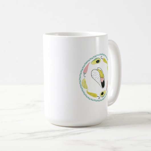 Mug Taco à propos d'amour | Taco Element Circle (Devant droit)