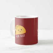 Mug Taco-accès personnalisé par taco mignon de Kawaii (Devant gauche)