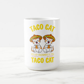 Mug Taco Chat Épelé à l'Envers Drôle Cinco de Mayo