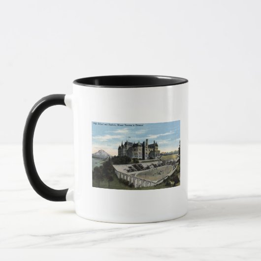 Mug Tacoma, Washington - Vue du lycée (Gauche)