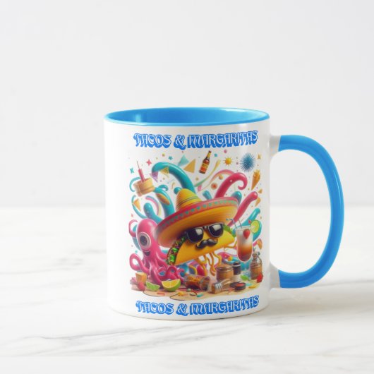 Mug tacos Sombrero et lunettes de soleil et margaritas (Droite)