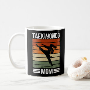 Mug Taekwondo Maman Retro Martial Arts Maman Cadeau