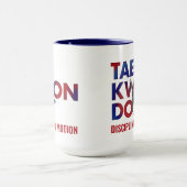 Mug Taekwondo Typography Design High Kick Silhouette (Centre)