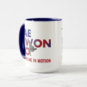 Mug Taekwondo Typography Design High Kick Silhouette (Devant gauche)