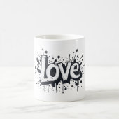 Mug Tag de l'amour monochrome (Centre)