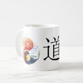 Mug Taijitu illustrant la polarité (Devant gauche)