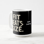 Mug Taille de forme Beats Motivation Fitness, mode de (Devant gauche)