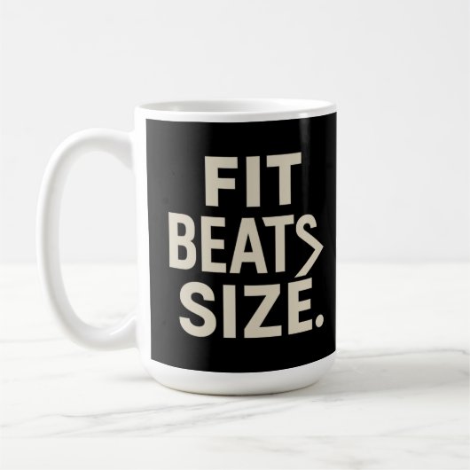 Mug Taille de forme Beats Motivation Fitness, mode de (Gauche)