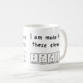 Mug Taille de nom de table périodique parfaite (Devant droit)