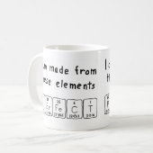 Mug Taille de nom de table périodique parfaite (Devant gauche)