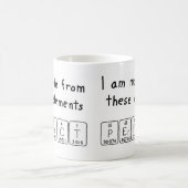 Mug Taille de nom de table périodique parfaite (Centre)