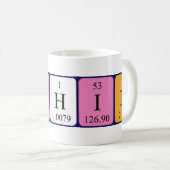 Mug Taille de nom de table périodique rachid (Devant droit)