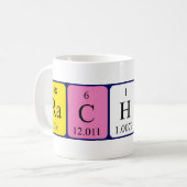 Mug Taille de nom de table périodique rachid (Devant gauche)