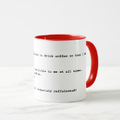 Mug Taille des critères d'acceptation de l'histoire ut (Devant droit)