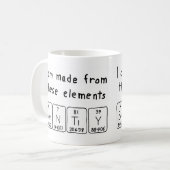 Mug Taille du nom de table périodique (Devant gauche)