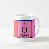 Mug Taille du nom de table périodique Acton (Devant droit)