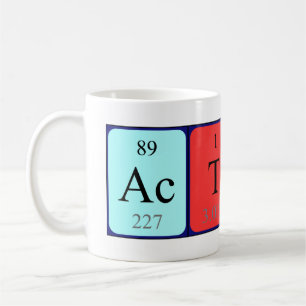 Mug Taille du nom de table périodique Acton