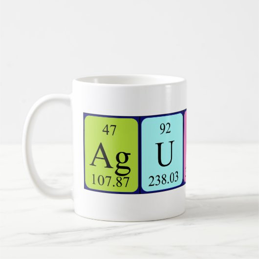 Mug Taille du nom de table périodique Agustin (Gauche)