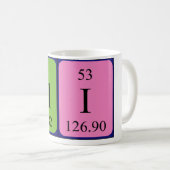 Mug Taille du nom de table périodique Ali (Devant droit)