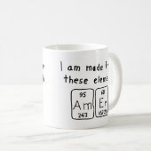 Mug Taille du nom de table périodique Amer (Devant droit)