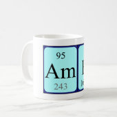 Mug Taille du nom de table périodique Amer (Devant gauche)
