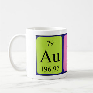 Mug Taille du nom de table périodique Aubin