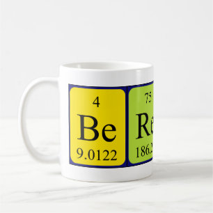 Mug Taille du nom de table périodique Berend