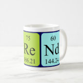 Mug Taille du nom de table périodique Berend (Devant droit)