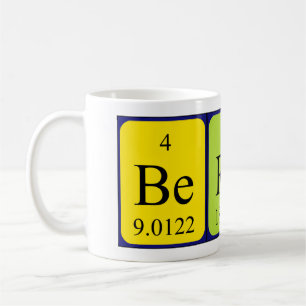 Mug Taille du nom de table périodique Berend