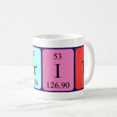 Mug Taille du nom de table périodique Berit (Devant droit)
