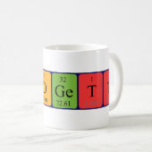 Mug Taille du nom de table périodique Bridgett (Devant droit)