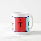 Mug Taille du nom de table périodique Carter (Devant droit)