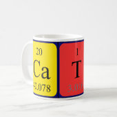 Mug Taille du nom de table périodique Caty (Devant gauche)