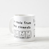 Mug Taille du nom de table périodique Charla (Devant gauche)