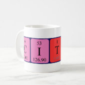 Mug Taille du nom de table périodique Citlali (Devant gauche)